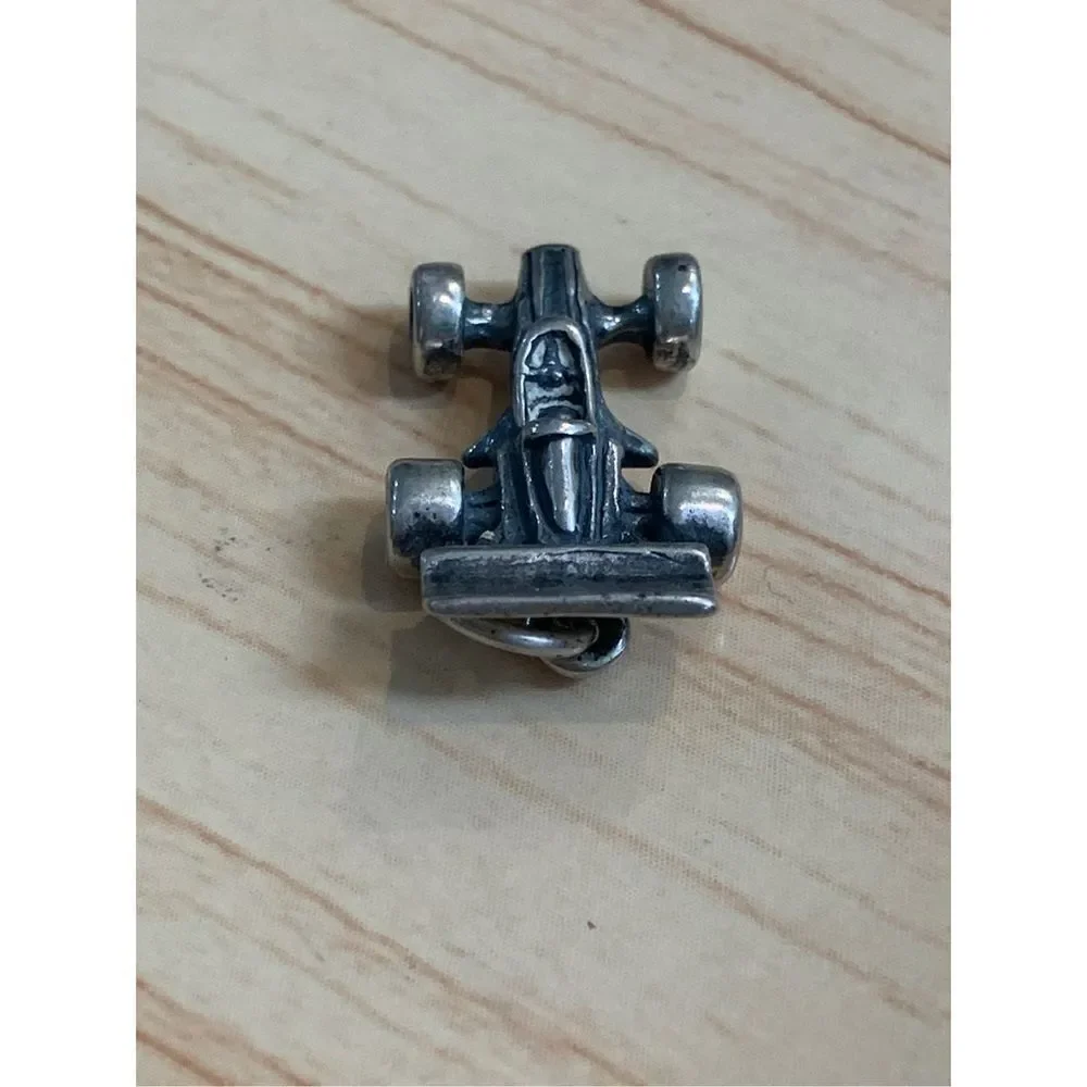 .925 Indy Race Car Sterling Silver Jewelry Charm #racetrack